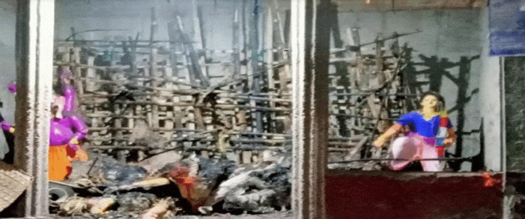 কোটালীপাড়ায় মন্দিরের প্রতিমায় আগুন