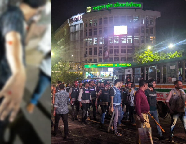 ৩৫ প্রত্যাশীদের আন্দোলনে পুলিশের লাঠিচার্জ